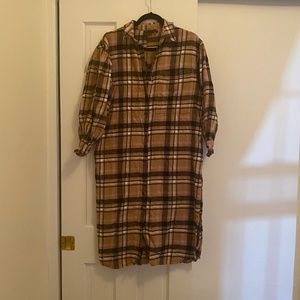 ASOS Plaid Flannel Midi Dress Size 4